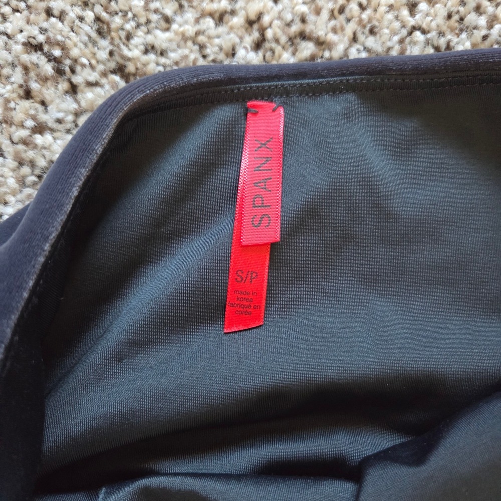 Spanx Womens Velvet High Waisted Shaping Leggings Dark Grey Size Small S/P - Picture 4 of 6